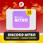DISCORD NITRO 12 MONTH + 2 BOOST